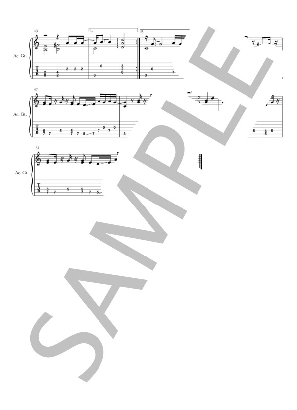 Under The Same Sky (MIYAVI) / ギターソロ 初級 - サンプル譜面 3/3