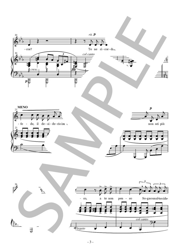 F.トスティ 君なんかもう！ ハ短調 (フランチェスコ・トスティ) / アンサンブルピアノ＋歌 中級 - サンプル譜面 3/5