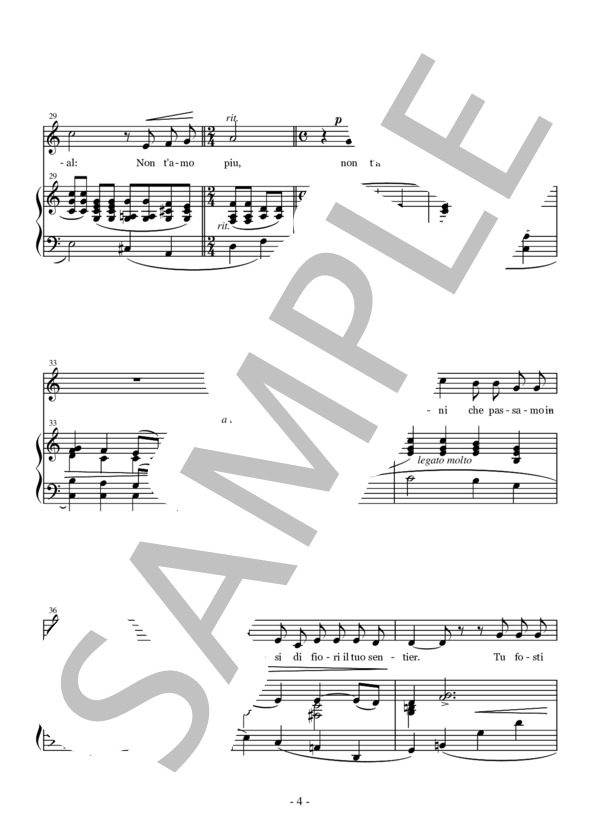 F.トスティ 君なんかもう！ ハ短調 (フランチェスコ・トスティ) / アンサンブルピアノ＋歌 中級 - サンプル譜面 4/5