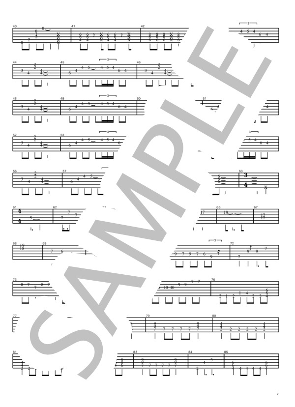 Marionette (布袋 寅泰) / エレキギター 初〜中級 - サンプル譜面 2/4