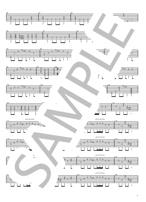 Marionette (布袋 寅泰) / エレキギター 初〜中級 - サンプル譜面 3/4