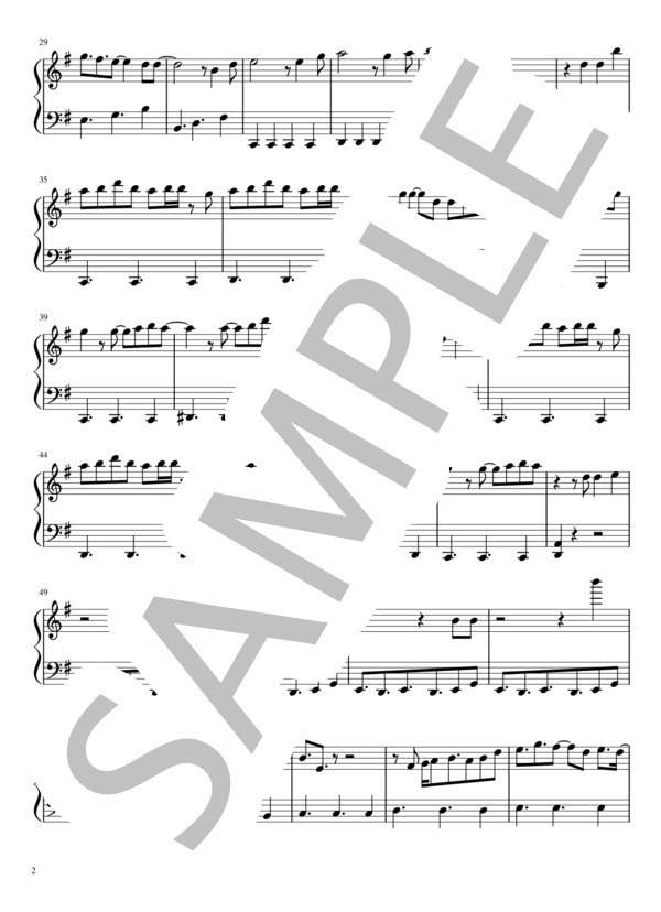 紅蓮華（ピアノソロ初級） (LiSA) / 入門〜初級 - サンプル譜面 2/5