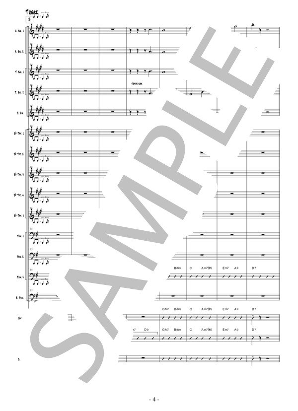 treat me rough (big band) (ジョージ・ガーシュイン) / その他 中〜上級 - サンプル譜面 4/5