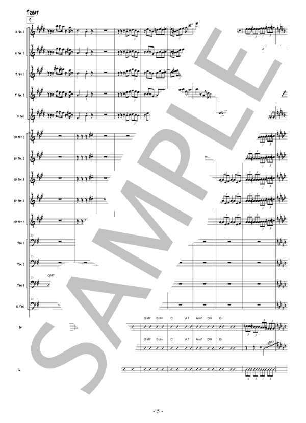 treat me rough (big band) (ジョージ・ガーシュイン) / その他 中〜上級 - サンプル譜面 5/5