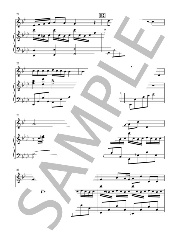 ナウシカ・レクイエム(B♭Cl+piano) (久石 譲) / クラリネット 入門〜初級 - サンプル譜面 3/4