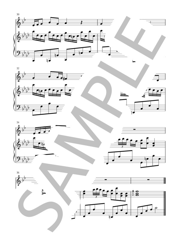 ナウシカ・レクイエム(B♭Cl+piano) (久石 譲) / クラリネット 入門〜初級 - サンプル譜面 4/4