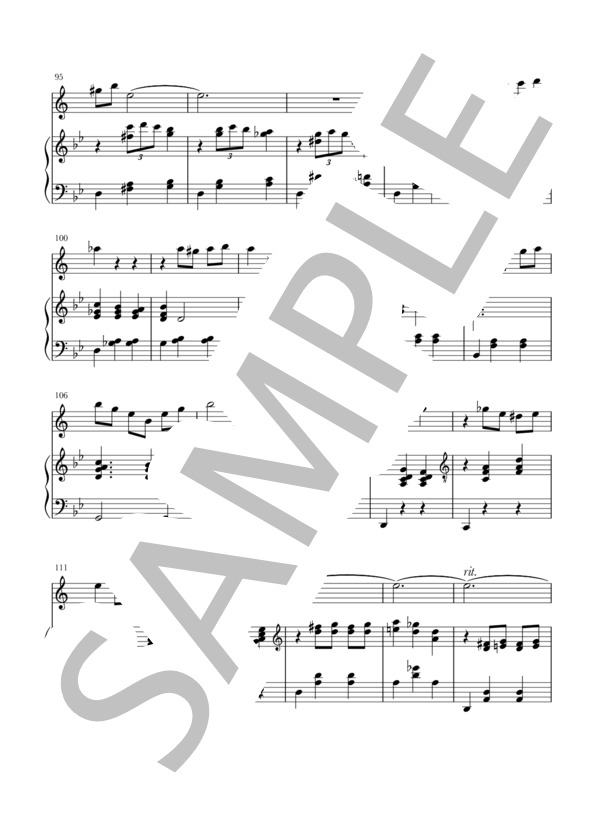 ハウルの動く城BGM(人生のメリーゴーランド)(B♭Cl+piano) (久石 讓) / クラリネット 上級 - サンプル譜面 5/5