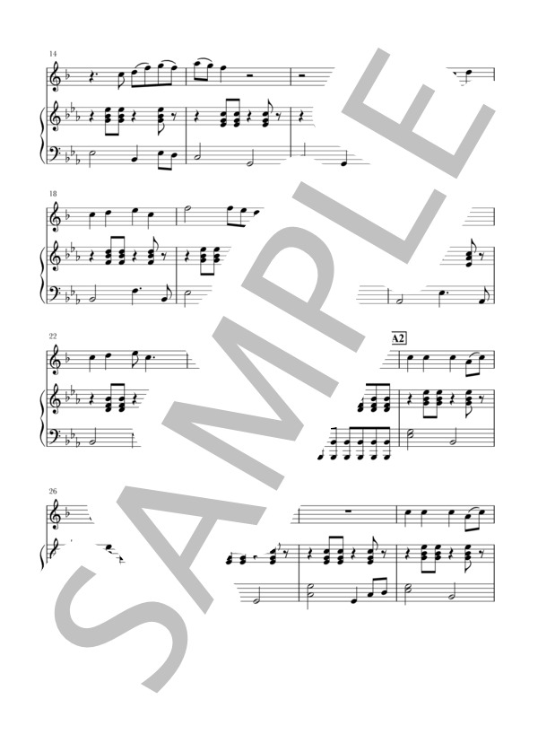 ルージュの伝言(B♭Cl+piano) (荒井 由実) / クラリネット 初〜中級 - サンプル譜面 2/5