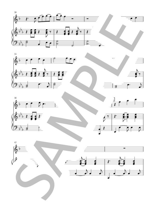 ルージュの伝言(B♭Cl+piano) (荒井 由実) / クラリネット 初〜中級 - サンプル譜面 3/5