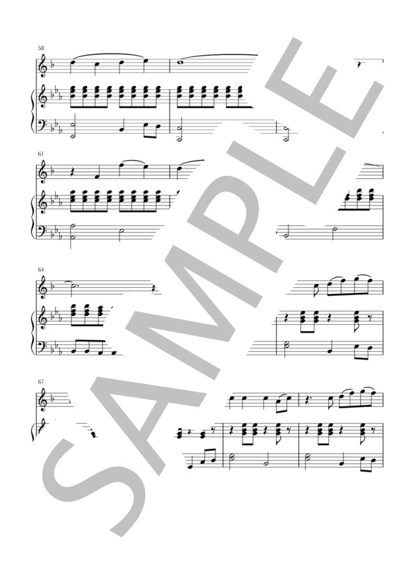 ルージュの伝言(B♭Cl+piano) (荒井 由実) / クラリネット 初〜中級 - サンプル譜面 5/5