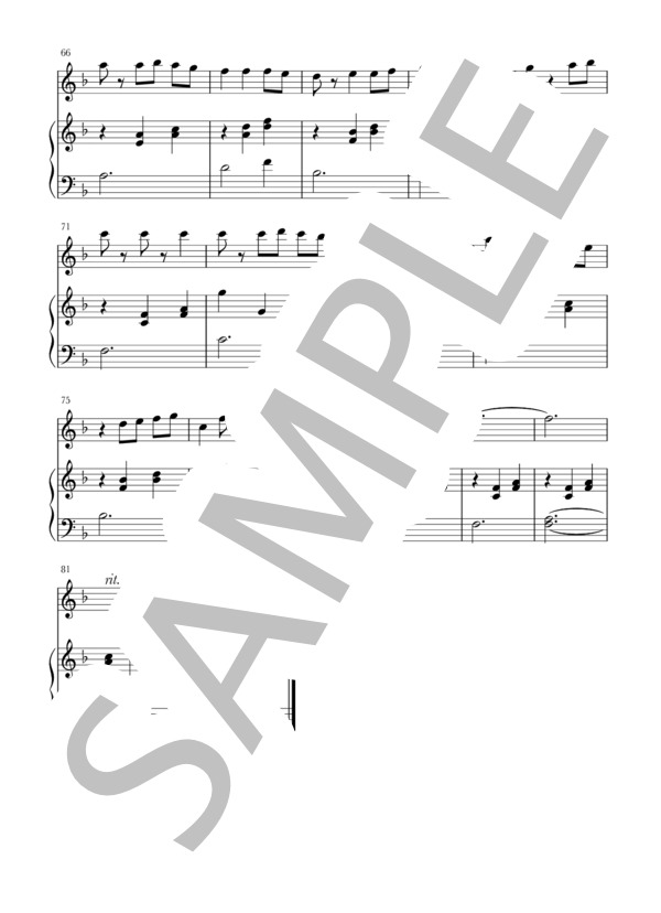 いつも何度でも(Fl+piano) (木村 弓) / フルート 入門〜初級 - サンプル譜面 4/4