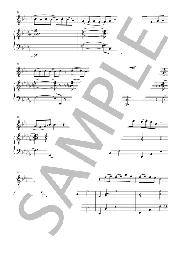 テーマ / 戦場のメリークリスマス(B♭Cl+piano) (坂本 龍一) / クラリネット 中〜上級 - サンプル譜面 4/5