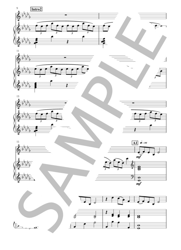 テーマ / 戦場のメリークリスマス(Ob+piano) (坂本 龍一) / オーボエ 中〜上級 - サンプル譜面 2/5