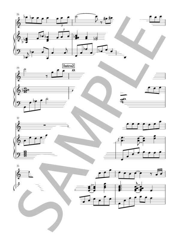 いのちの名前(Fl+piano) (久石 譲) / フルート 初〜中級 - サンプル譜面 3/5