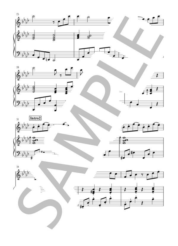 アシタカセッ記(Fl+piano) (久石 譲) / フルート 初〜中級 - サンプル譜面 3/5