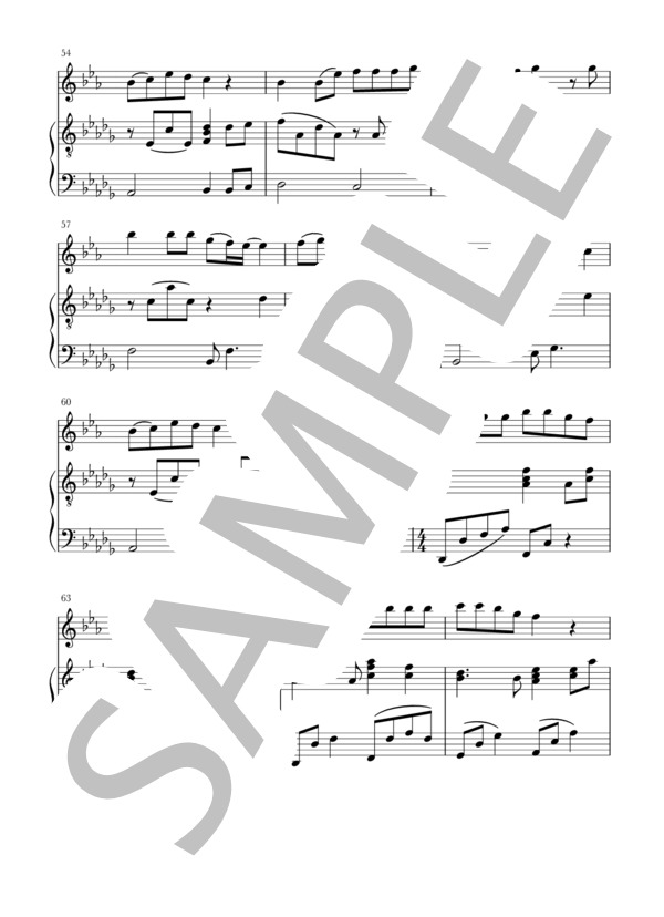 テルーの唄(B♭Cl+piano) (手嶌 葵) / クラリネット 初〜中級 - サンプル譜面 5/5