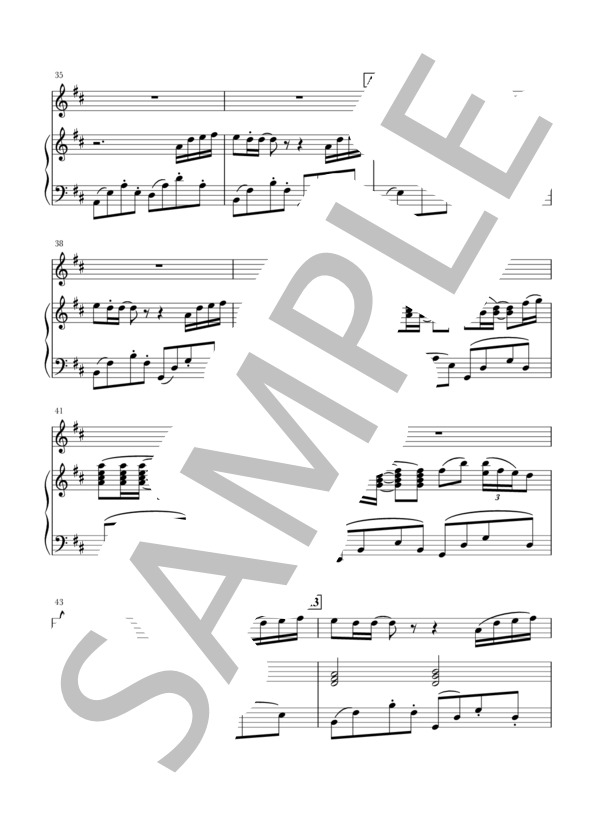 SUMMER(Ob+piano)スコア＆パート (久石 譲) / オーボエ 初〜中級 - サンプル譜面 4/5