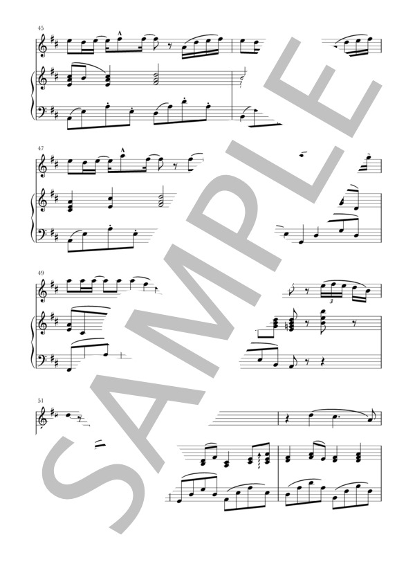 SUMMER(Ob+piano)スコア＆パート (久石 譲) / オーボエ 初〜中級 - サンプル譜面 5/5