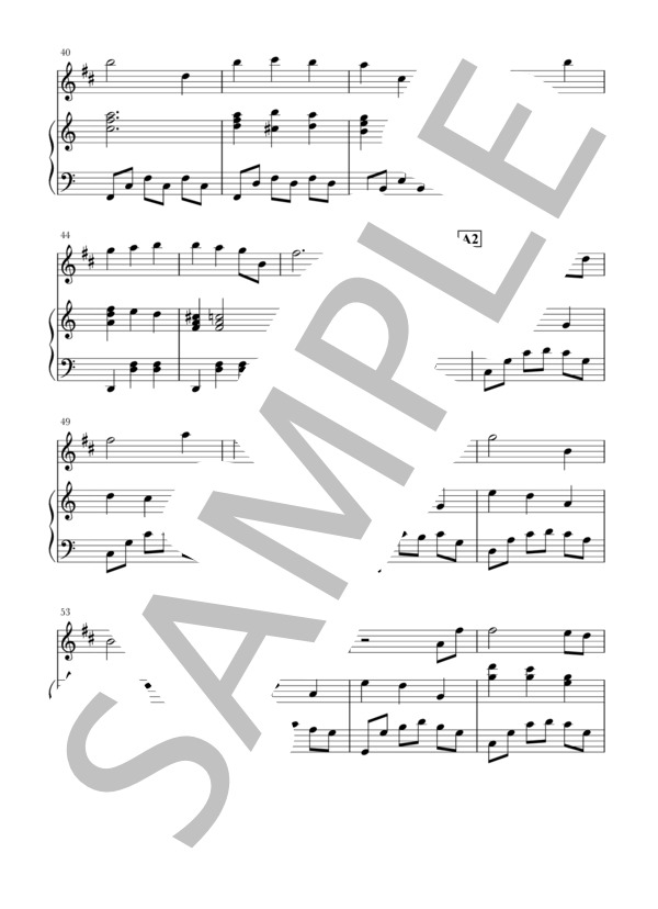 世界の約束(B♭Cl+piano) (倍賞 千恵子) / クラリネット 中級 - サンプル譜面 3/5