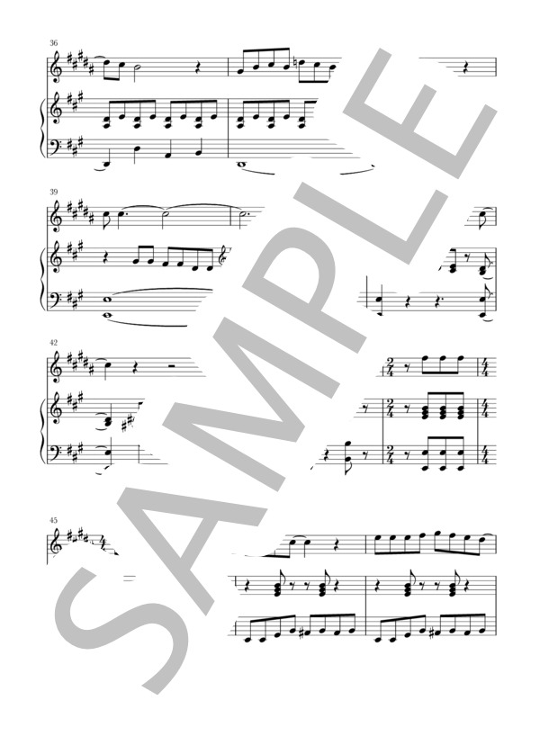 ねこバス(B♭Cl+piano) (久石 譲) / クラリネット 入門〜初級 - サンプル譜面 4/5