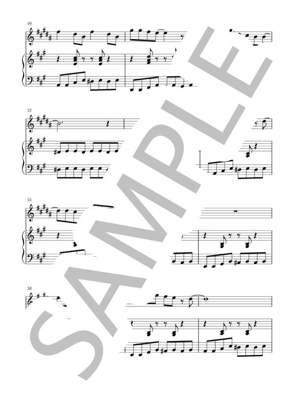 ねこバス(B♭Tp+piano) (久石 譲) / トランペット 入門〜初級 - サンプル譜面 5/5
