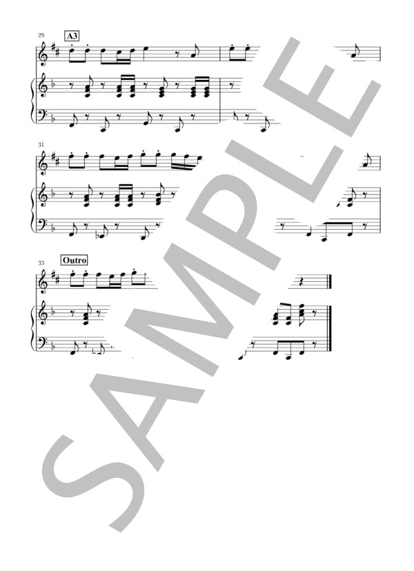 仕事はじめ(A.sax+piano)映画「魔女の宅急便」より (久石 譲) / アルトサックス 入門〜初級 - サンプル譜面 4/4