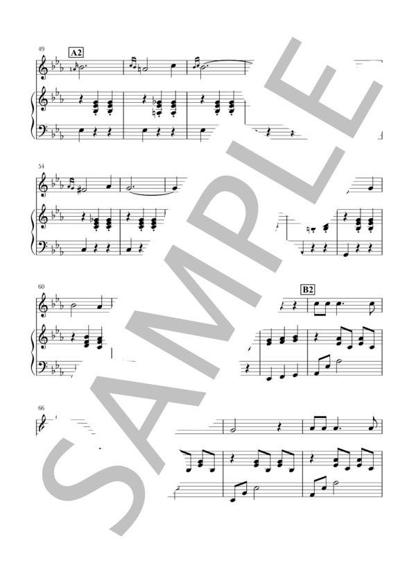 空とぶ宅急便(Ob+piano)映画「魔女の宅急便」より (久石 譲) / オーボエ 初〜中級 - サンプル譜面 3/4