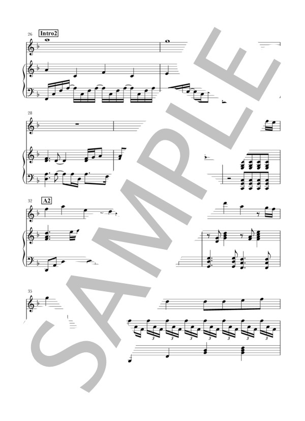 竈門炭治郎のうた(Fl / Vn+piano)スコア＆パート譜 (椎名 豪) / ヴァイオリン 中〜上級 - サンプル譜面 3/5