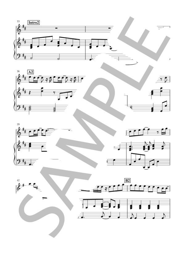 炎(Ob+piano)スコア＆パート譜 (LiSA) / オーボエ 初〜中級 - サンプル譜面 4/5