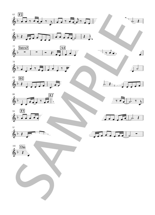 竈門炭治郎のうた(Obメロディ譜） (椎名 豪) / オーボエ 初〜中級 - サンプル譜面 2/2