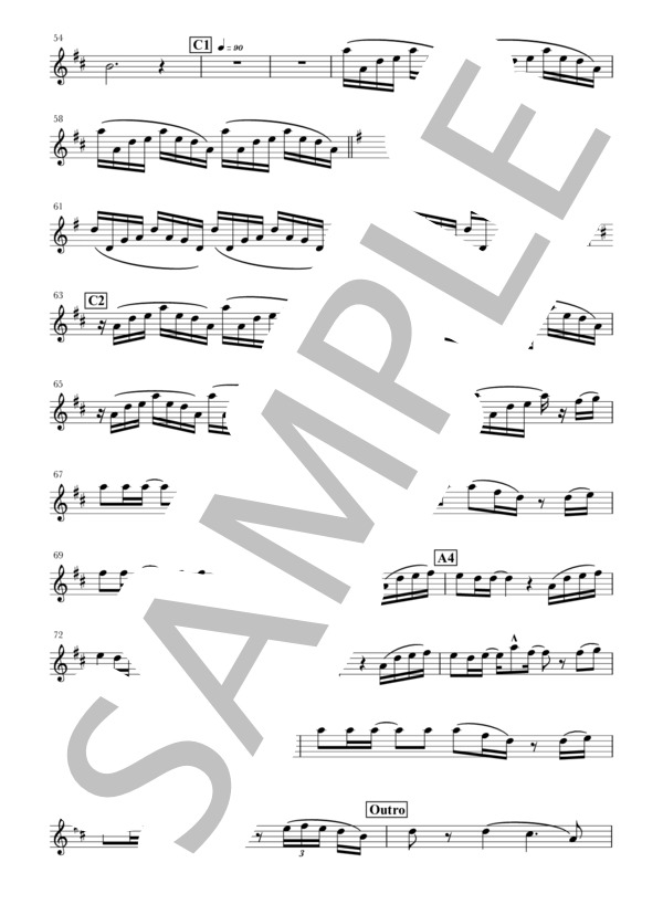 SUMMER(Obメロディ譜） (久石 譲) / オーボエ 初〜中級 - サンプル譜面 2/3