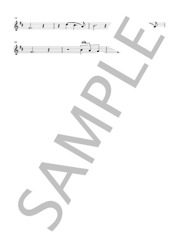 SUMMER(Obメロディ譜） (久石 譲) / オーボエ 初〜中級 - サンプル譜面 3/3