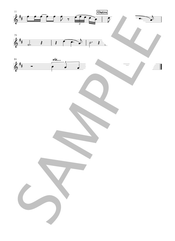 SUMMER(Vn用メロディ譜） (久石 譲) / ヴァイオリン 初〜中級 - サンプル譜面 3/3