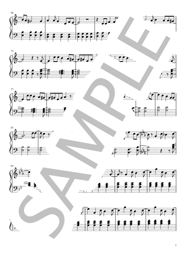 東京テディベア (りぶ) / ピアノソロ 初級 - サンプル譜面 3/5