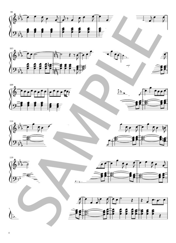 東京テディベア (りぶ) / ピアノソロ 初級 - サンプル譜面 4/5