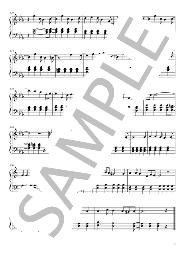 東京テディベア (りぶ) / ピアノソロ 初級 - サンプル譜面 5/5