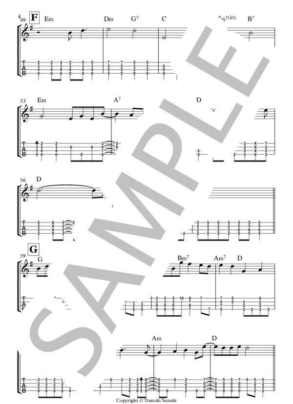 恋 (星野 源) / ウクレレソロ 上級 - サンプル譜面 4/5