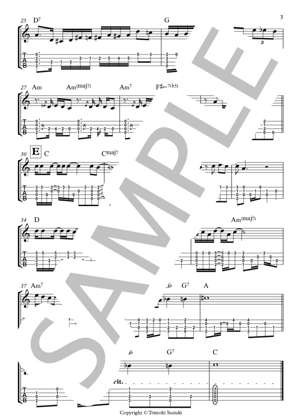 Something (THE BEATLES) / ウクレレソロ 中級 - サンプル譜面 3/3