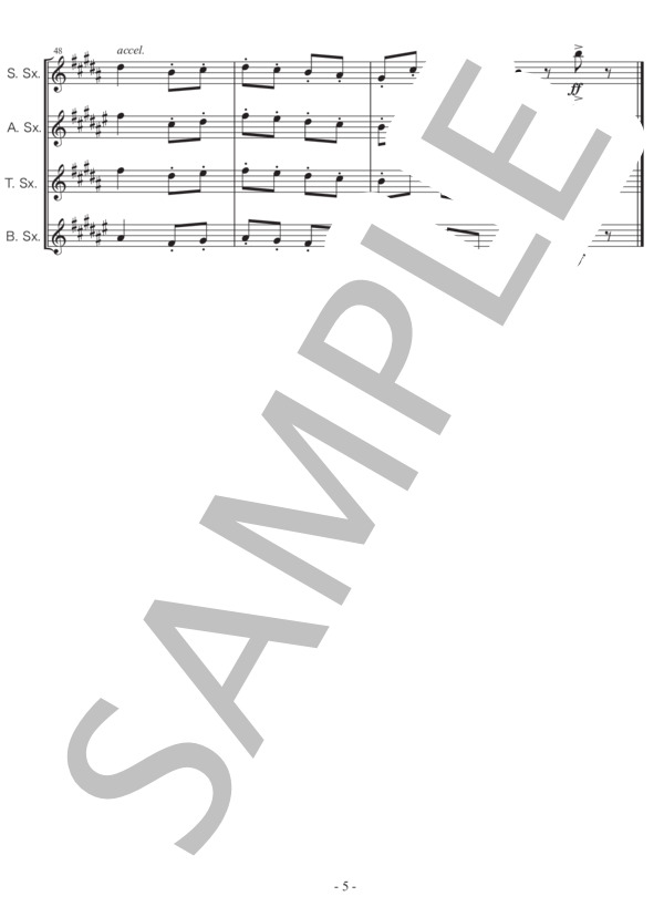 トルコ行進曲 (ヴォルフガング・アマデウス・モーツァルト) / アンサンブル木管 中級 - サンプル譜面 5/5