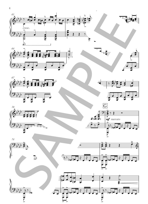 Non-Fiction (菊田 大介) / ピアノソロ 中〜上級 - サンプル譜面 4/5