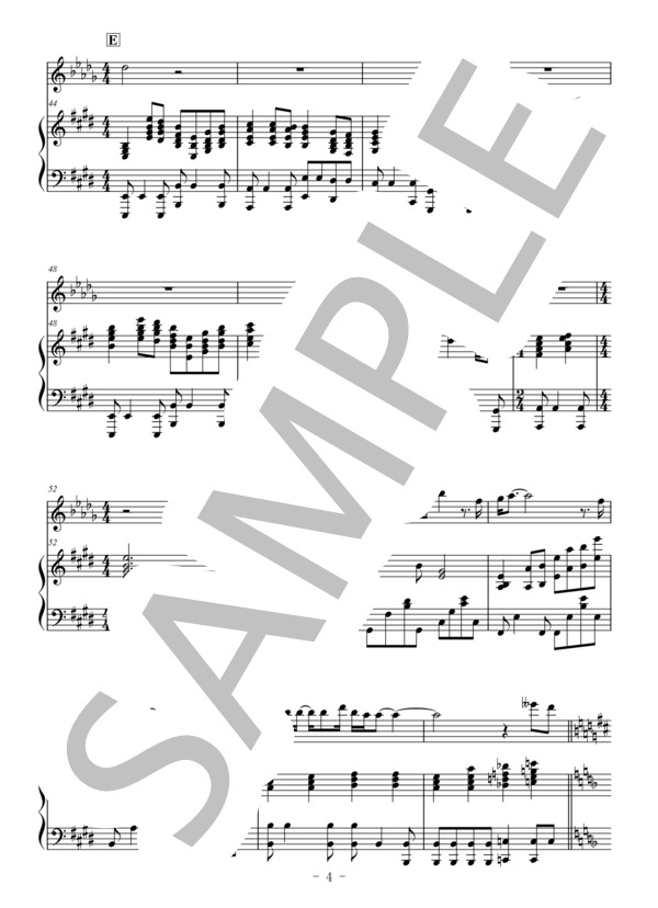 海の声（アルトサックス＆ピアノ伴奏) / 浦島太郎（桐谷健太） (BEGIN) / 中〜上級 - サンプル譜面 4/5