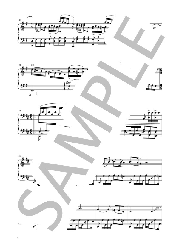 海の見える街 (久石 譲) / ピアノソロ 中〜上級 - サンプル譜面 4/5