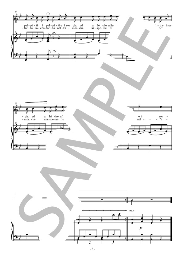 楽譜】ベッリーニ作曲 Vagaluna che inargenti 変ロ長調