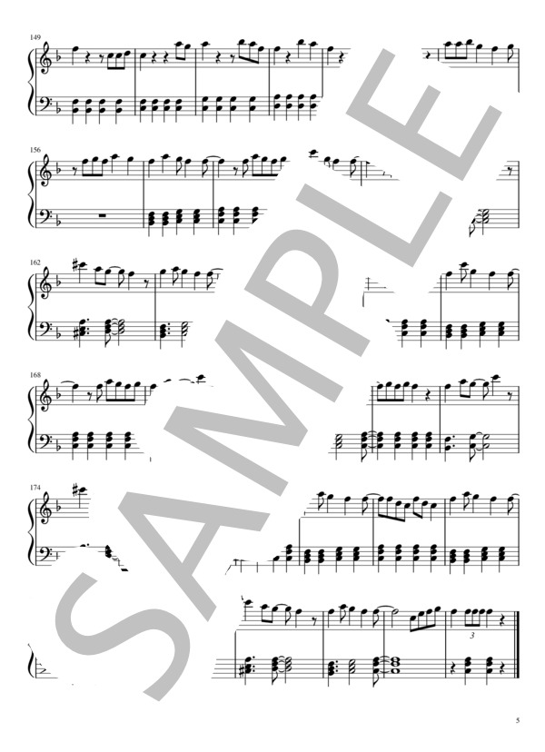 私、アイドル宣言 (CHiCO with HoneyWorks) / ピアノソロ 初級 - サンプル譜面 5/5