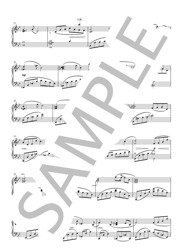 八重桜（ピアノソロ） (かしわ 丸餅) / 中級 - サンプル譜面 2/3