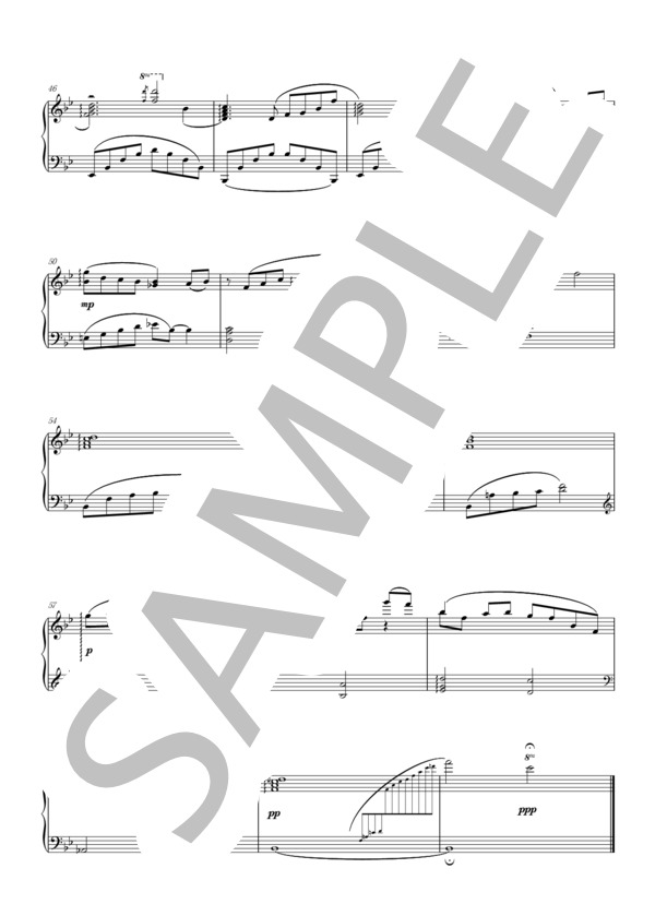 八重桜（ピアノソロ） (かしわ 丸餅) / 中級 - サンプル譜面 3/3