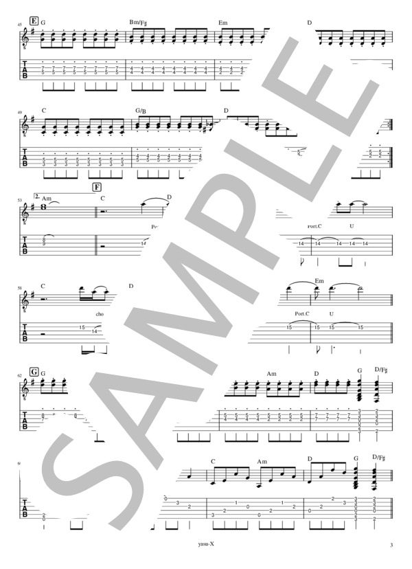 楽譜】SIGNAL B'z エレキギター タブ譜 / B'z (エレキギター / 初