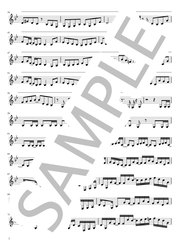 夜に駆ける（ホルンソロ） (YOASOBI) / 中級 - サンプル譜面 2/3