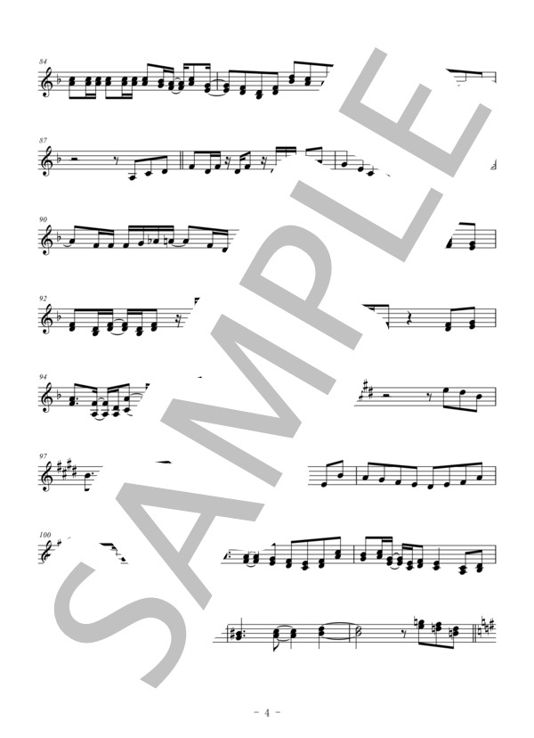 夜に駆ける（パート譜:クラリネット） (YOASOBI) / 上級 - サンプル譜面 4/5