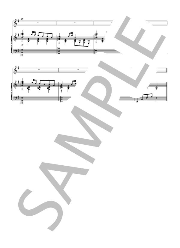 カッチーニのアヴェ・マリア Ave Maria ( Caccini ) e minor ホ短調 中声用 (CACCINI GIULIO ROMANO) / アンサンブルピアノ＋歌 初〜中級 - サンプル譜面 3/3